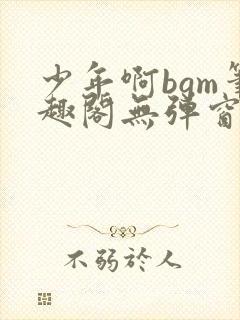 少年啊bgm笔趣阁无弹窗免费