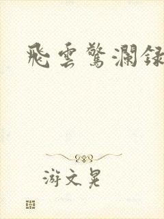 飞云惊澜录