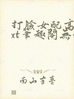 打脸女配高攀txt笔趣阁无弹窗