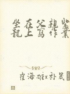 坐在父亲紫色大龙上写作业