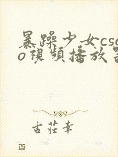 暴躁少女csgo视频播放器推荐