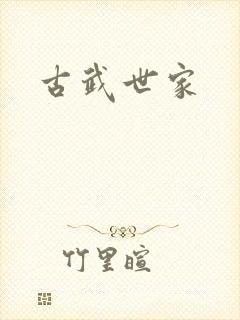 古武世家封面