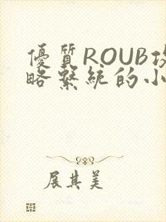 优质ROUB攻略系统的小说最新章节