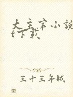 大主宰小说txt下载