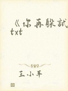 《你再躲试试》txt