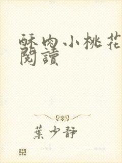 酥肉小桃花全文阅读