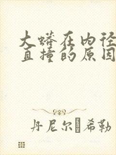 大蟒在内径横冲直撞的原因