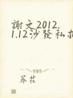 谢文2012.1.12沙发私拍