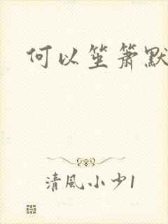 《何以笙箫默小说》小说封面