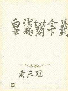 白洁txt全集笔趣阁下载