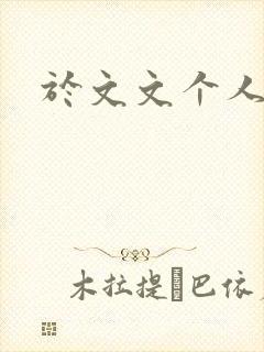 于文文个人简历