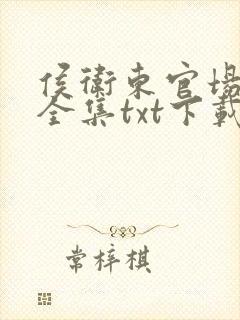 侯卫东官场笔记全集txt下载