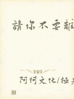 请你不要离开我