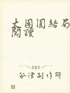 《大团圆结局全文阅读》小说封面