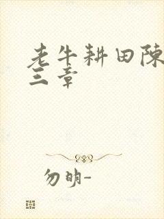 《老牛耕田陈雪第三章》小说封面