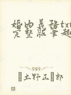 婚内义务txt完整版笔趣阁
