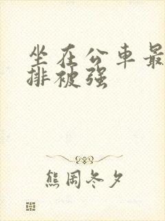 坐在公车最后一排被强