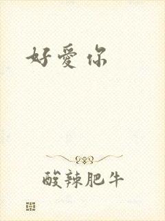 好爱你封面