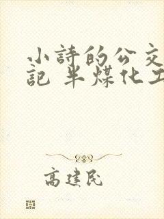 小诗的公交车日记 半煤化工