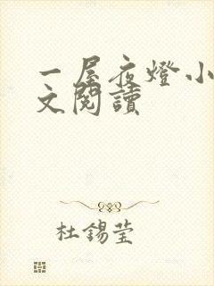 一屋夜灯小说全文阅读