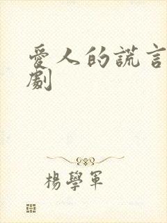 爱人的谎言电视剧