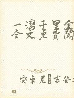 一泻千里金银花全文免费阅读在线