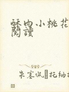 酥肉小桃花全文阅读