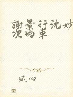 谢景行沈妙第一次肉车