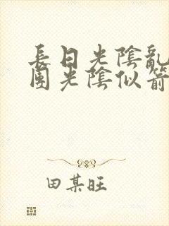 长日光阴乱作一团光阴似箭眇眇翟