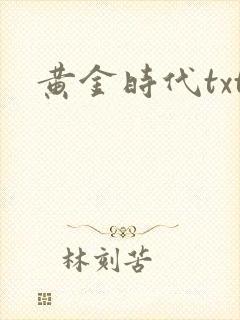 黄金时代txt封面