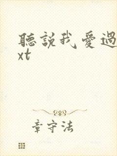 听说我爱过你txt