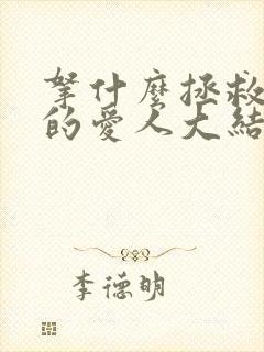 拿什么拯救你我的爱人大结局封面