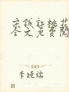 宋钱许桃花小说全文免费阅读