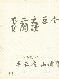 不二之臣全文免费阅读