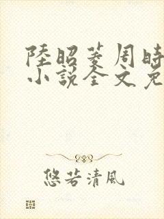 陆昭菱周时阅的小说全文免费阅读