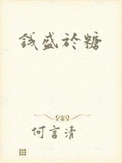 钱盛于糖封面