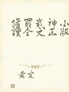 修罗武神小说阅读全文正版封面