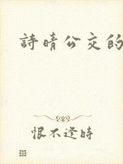 诗晴公交的小说