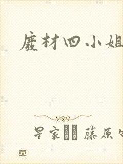 废材四小姐封面