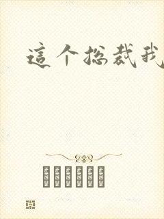 这个总裁我要了封面