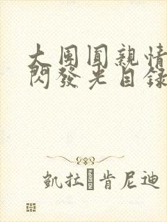 大团圆亲情会闪闪发光目录