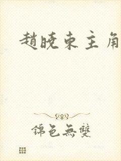 赵晓东主角小说