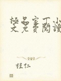 极品家丁小说全文免费阅读