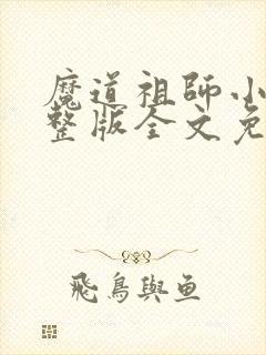 魔道祖师小说完整版全文免费阅读下载