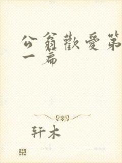 公翁欢爱第三十一篇封面