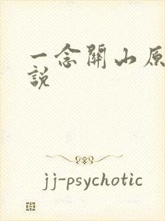 一念关山原著小说封面