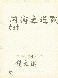网游之近战法师txt