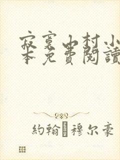 寂寞山村小说全本免费阅读