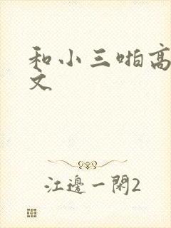 和小三啪高辣h文