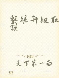 系统升级取液小说封面